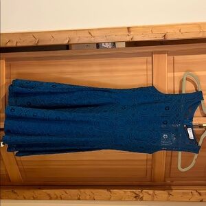 Elegant Teal Lace Dress